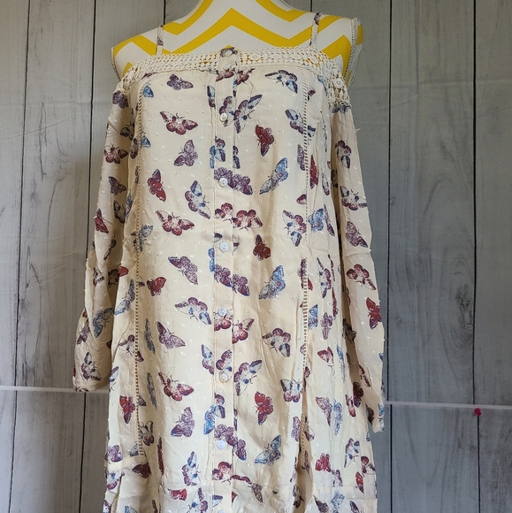 Cream Butterfly Dress - Picture 10 of 14